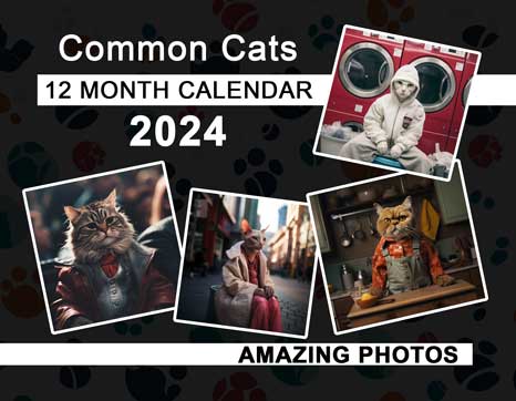 Common Cats 2024 Wall Calendar
