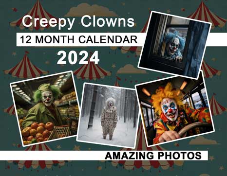 Creepy Clowns 2024 Wall Calendar