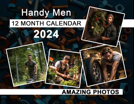 Handy Men 2024 Wall Calendar