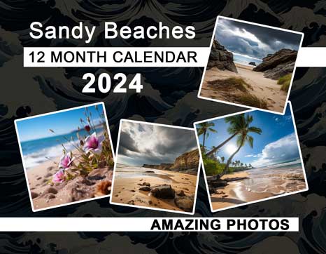 Sandy Beaches 2024 Wall Calendar