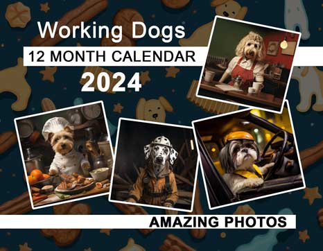 Working Dogs 2024 Wall Calendar